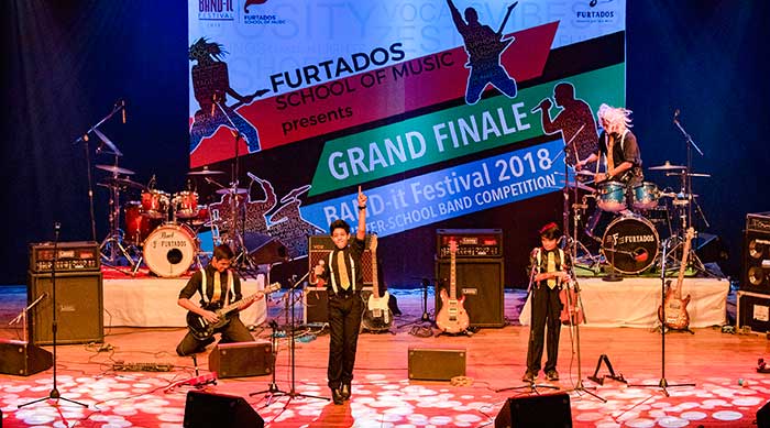 Student band performing at Band-it Festival 2018