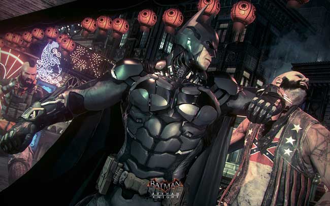 Batman fights off a villain in Arkham Knight