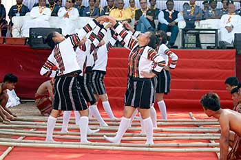 Traditional dance being performed at the Boscoree Peace Rally