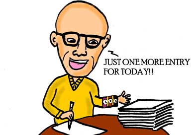 Buckminster Fuller writing in his diary