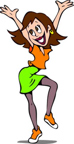 Cartoon girl dancing
