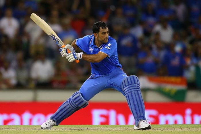 Team India's wicketkeeper-captain MS Dhoni batting