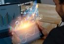 Finance analyst on laptop