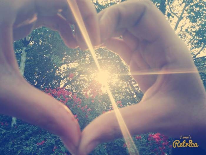 Hands forming heart shape