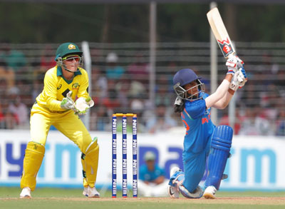 Jemimah Rodrigues batting vs Australia