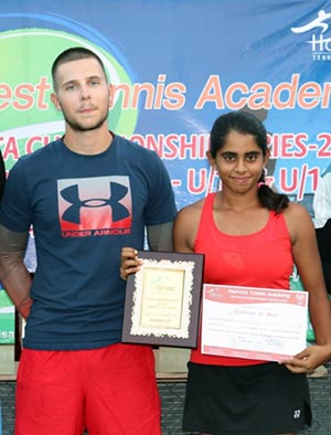Kiara with an overseas player