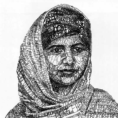 Michael Volpicelli's portrait Malala Yousafzai