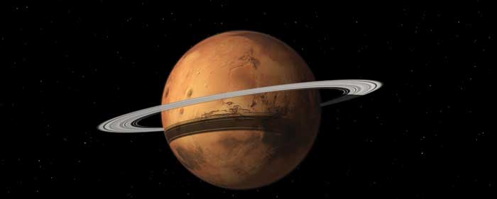 Mars as a ringed planet