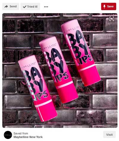 Maybelline Baby Lips lip balms pin
