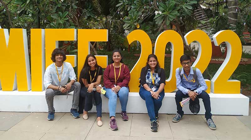 Students from Arena Animation’s Vile Parle campus at the Films Division complex