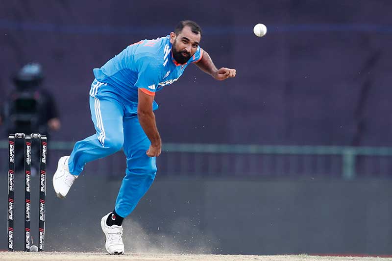 Mohammed Shami bowling