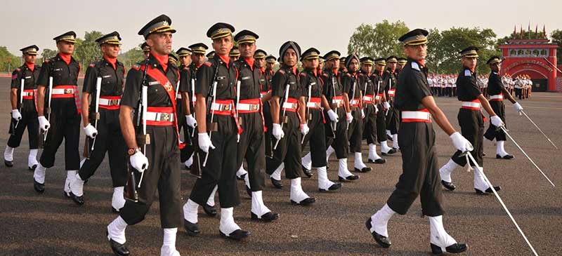 Cadets marching at the National Defence Academy