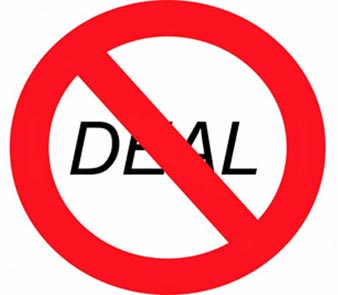No deal sign