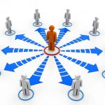 Illustration of network of people