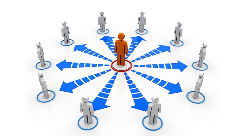 Illustration of network of people
