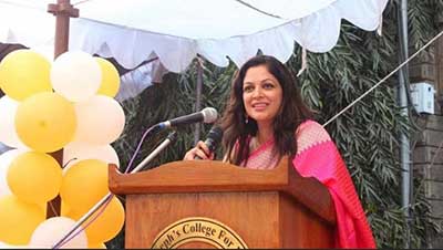 As Chief Guest, giving the Valedictory Address to over 1,000 students at her alma mater, St Joseph’s College for Women, Visakhapatnam
