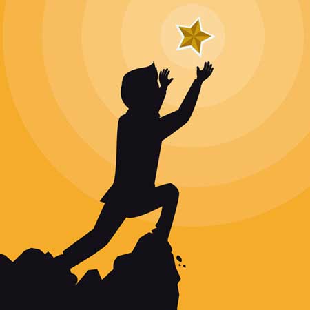 Boy reaching for the stars