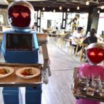 Robot service in a restaurant