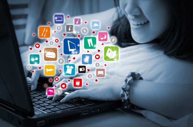 Teen shopping online