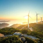 Windmills working to provide wind energy