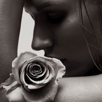 Woman with a rose