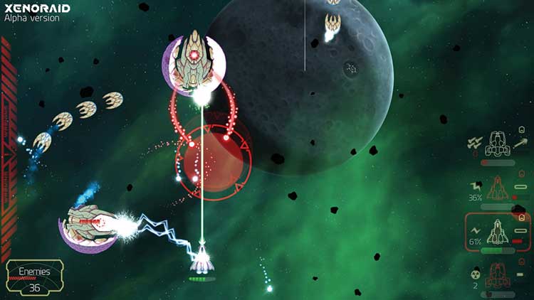 Screenshot of Xenoraid shooter game