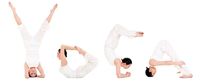 Woman doing yoga exercises