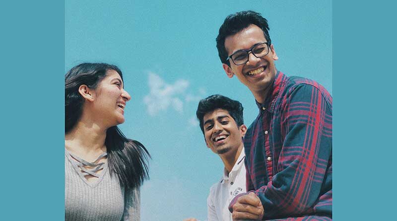 Group of young people laughing