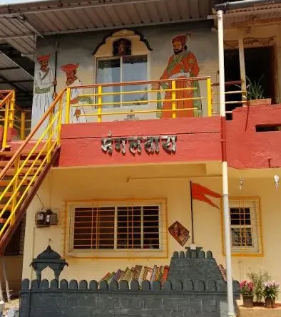 The walls of a home in Bhilar book village