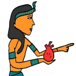 Illustration of the egyptian god Anubis weighing a human heart