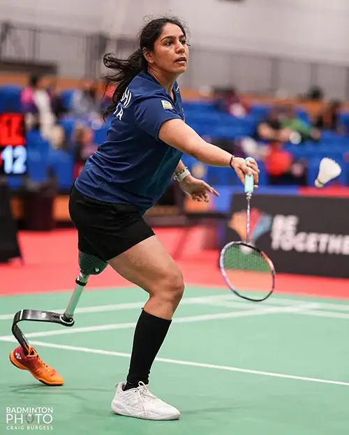 Manasi Joshi playing badminton