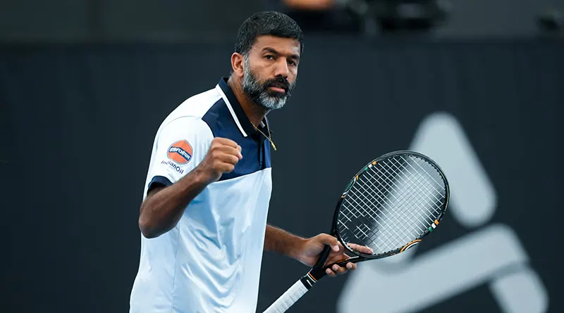 Rohan Bopanna celebrating a point