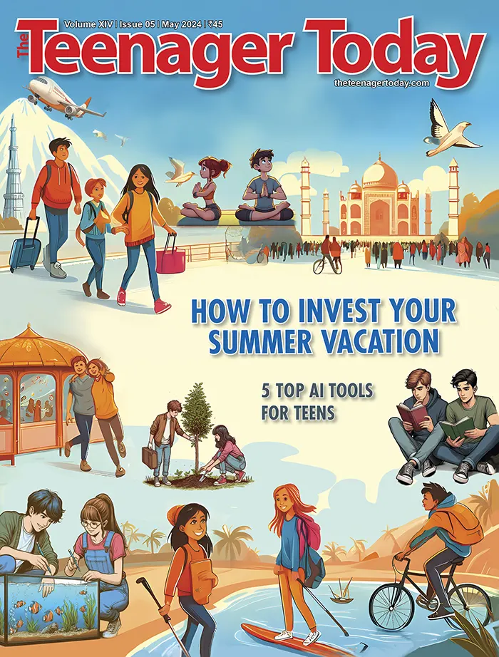 Cover of the May 2024 issue of The Teenager Today with different summer activities for teens.