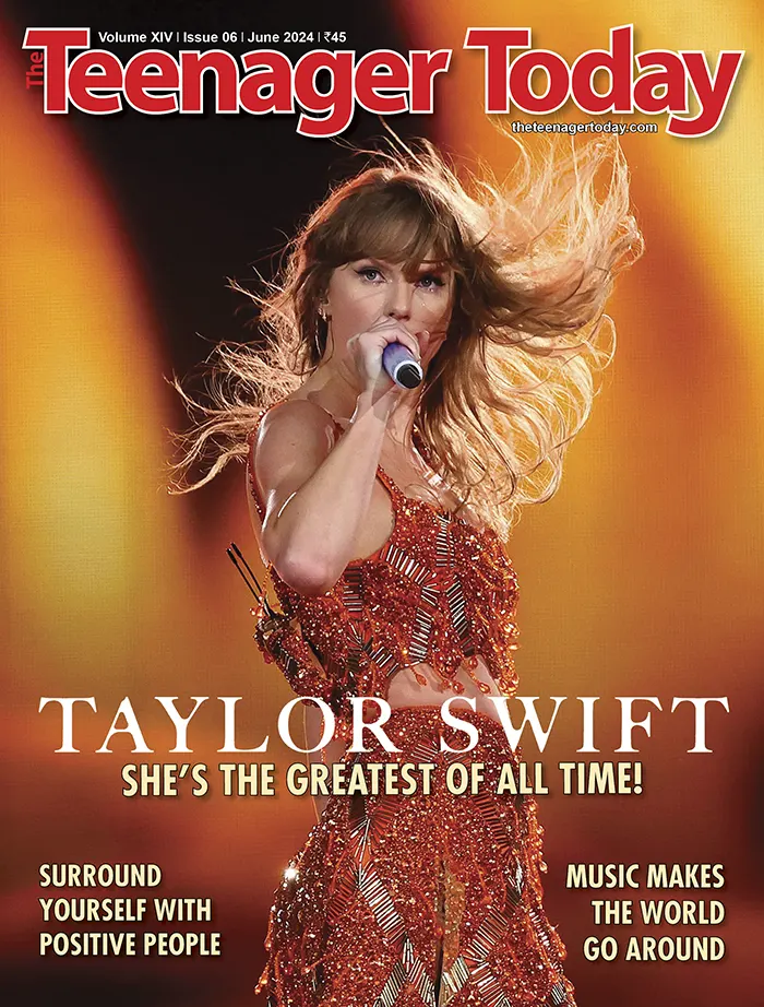 Cover of the June 2024 issue of The Teenager Today featuring singer Taylor Swift on her Eras Tour.