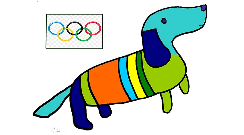 Illustration of Waldi, the Olympic mascot